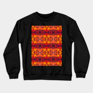 Red and Orange Stained Glass Looking Pattern  - WelshDesignsTP005 Crewneck Sweatshirt